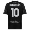 Officiële Voetbalshirt + Korte Broek AC Milan Rafael Leao 10 Vierde 2023-24 Zwarte - Kids